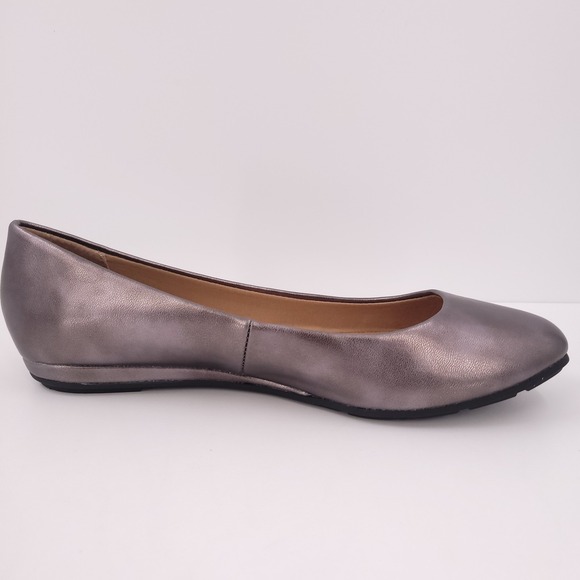Sun + Stone Eliana DK Pewter Pumps Slip-On Round Toe Cushioned Womens 10 M NEW - Picture 14 of 16